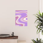 Retro Dream Abstract Liquid Swirl Pattern in Light Purple Poster Gallery Image 2