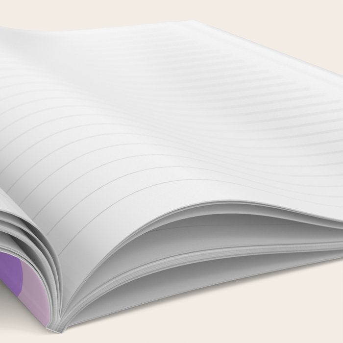 Retro Dream Abstract Liquid Swirl Pattern in Light Purple Notebook Gallery Image 2