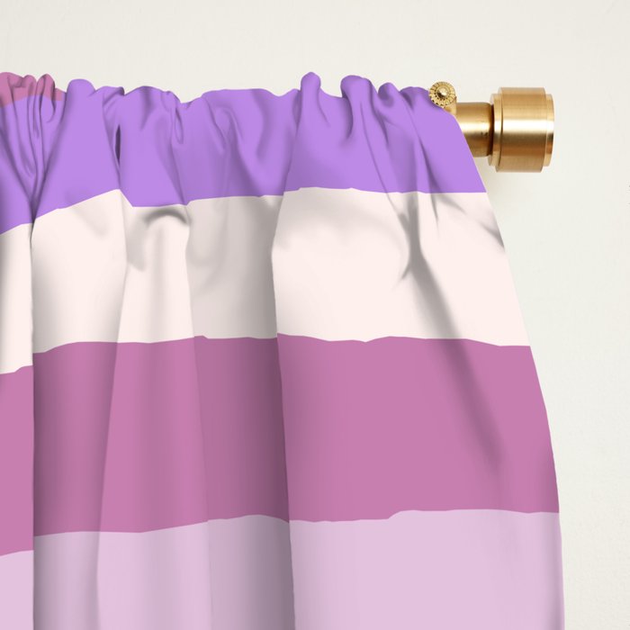 Retro Dream Abstract Liquid Swirl Pattern in Light Purple Window Curtain Gallery Image 2