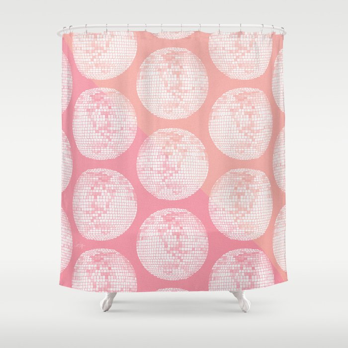 Disco Ball - Blush Shower Curtain Gallery Image 1