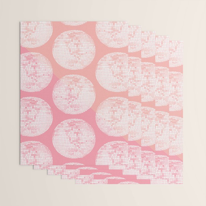 Disco Ball - Blush Wrapping Paper Gallery Image 3
