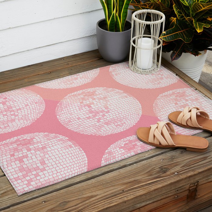Disco Ball - Blush Outdoor Rug Gallery Image 2