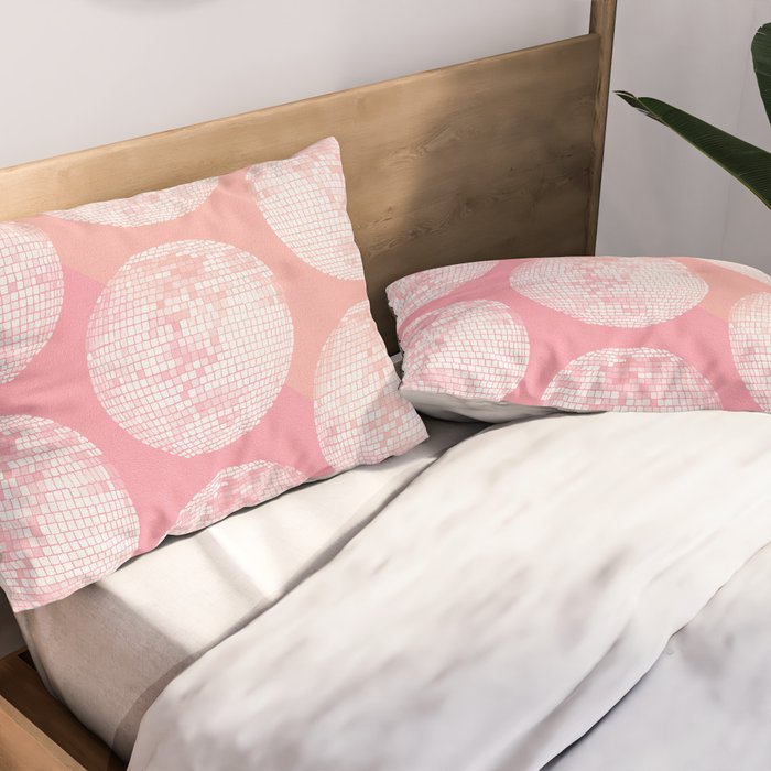 Disco Ball - Blush Pillow Sham Gallery Image 2