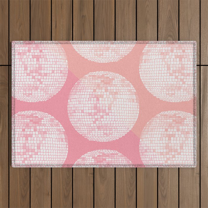 Disco Ball - Blush Outdoor Rug Gallery Image 1