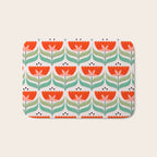 Retro Tulips Pattern Bath Mat Gallery Image 1