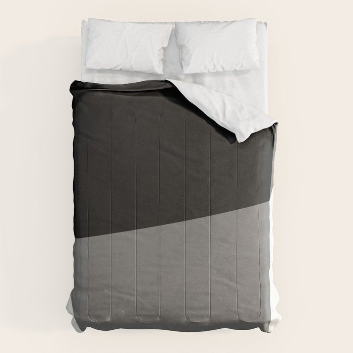 Minimalist greyscale geometry Comforter Gallery Image 6