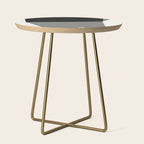 Minimalist greyscale geometry Side Table Gallery Image 1