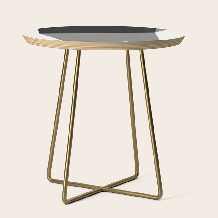 Minimalist greyscale geometry Side Table Gallery Image 1