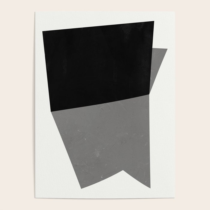 Minimalist greyscale geometry Poster Gallery Image 4