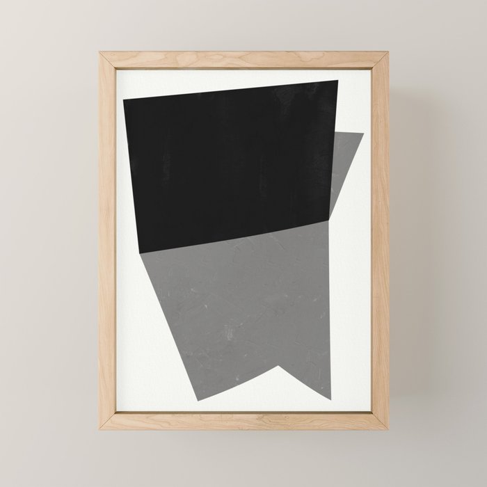 Minimalist greyscale geometry Mini Art Print Gallery Image 1