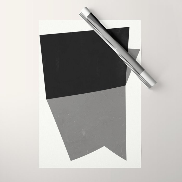Minimalist greyscale geometry Wrapping Paper Gallery Image 1