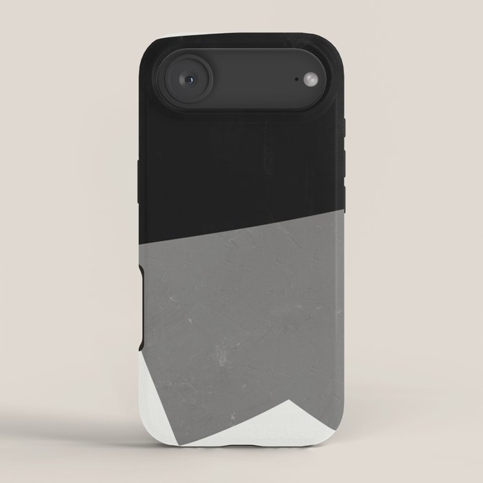 Minimalist greyscale geometry iPhone Case Gallery Image 2