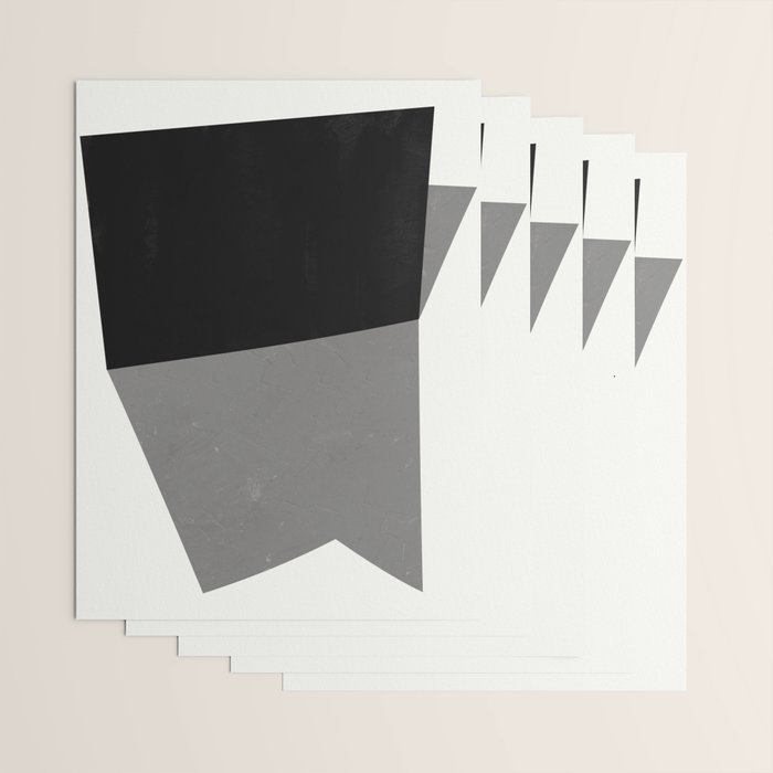 Minimalist greyscale geometry Wrapping Paper Gallery Image 3