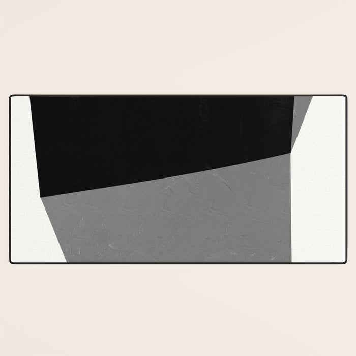 Minimalist greyscale geometry Desk Mat Gallery Image 3