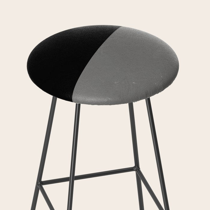 Minimalist greyscale geometry Stool Gallery Image 2