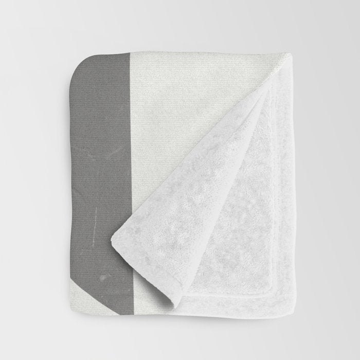 Minimalist greyscale geometry Throw Blanket Gallery Image 3