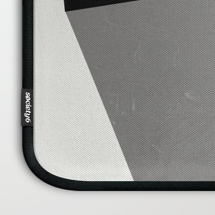 Minimalist greyscale geometry Laptop Sleeve Gallery Image 3
