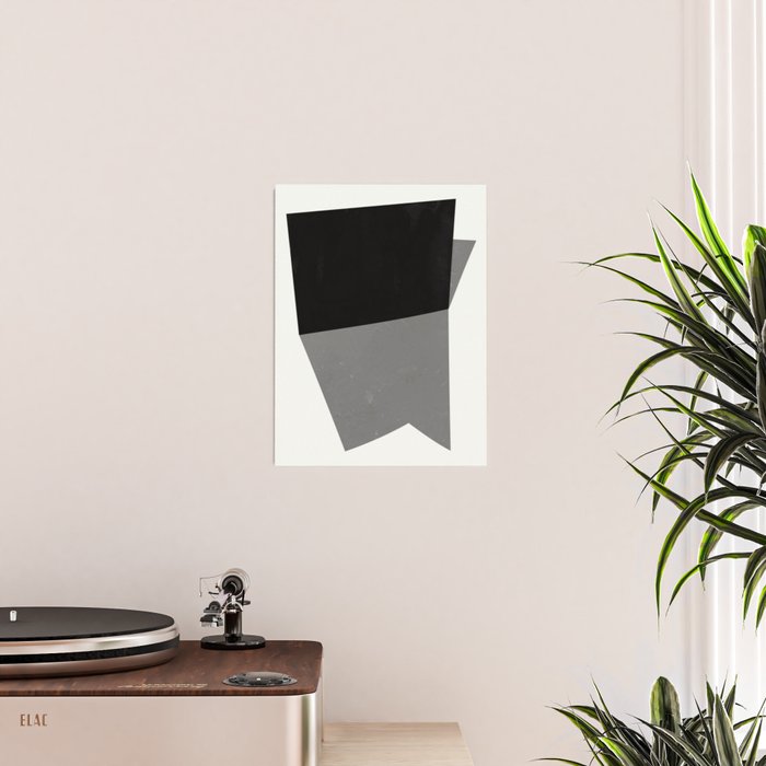 Minimalist greyscale geometry Poster Gallery Image 2