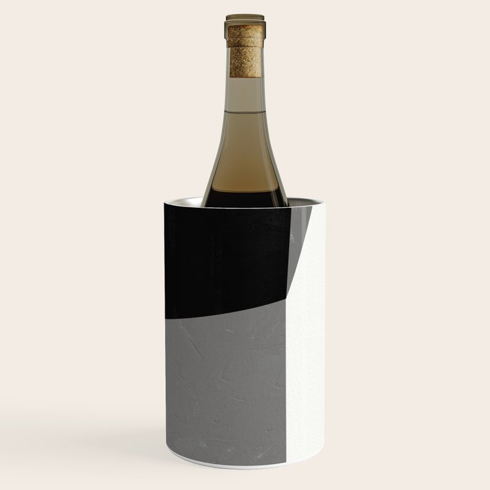 Minimalist greyscale geometry Wine Chiller Gallery Image 3