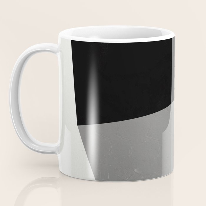 Minimalist greyscale geometry Coffee Mug Gallery Image 3