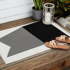 Minimalist greyscale geometry Outdoor Rug Gallery Image 2