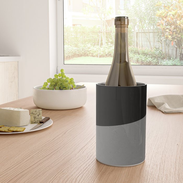 Minimalist greyscale geometry Wine Chiller Gallery Image 4
