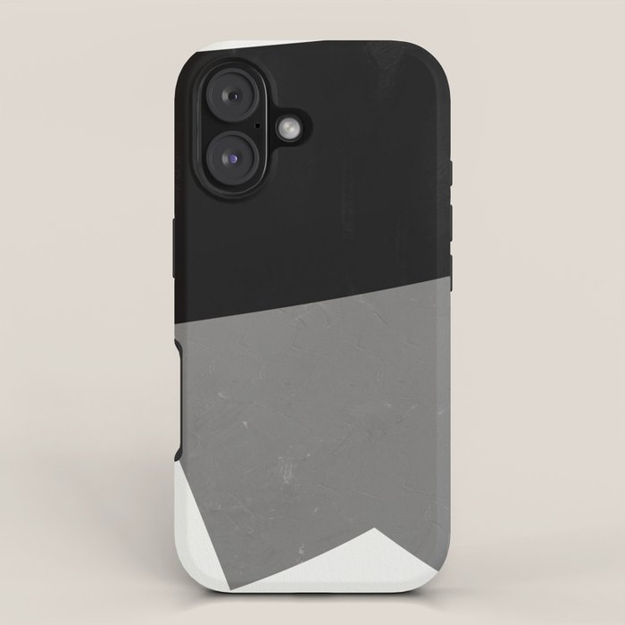 Minimalist greyscale geometry iPhone Case Gallery Image 1