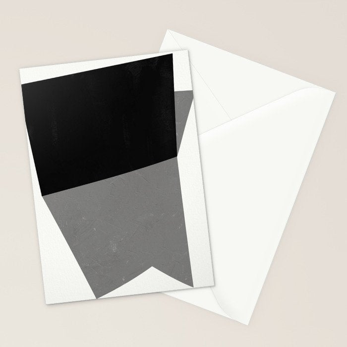 Minimalist greyscale geometry Stationery Card Gallery Image 2
