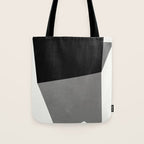 Minimalist greyscale geometry Tote Bag Gallery Image 1
