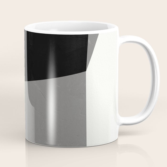 Minimalist greyscale geometry Coffee Mug Gallery Image 1