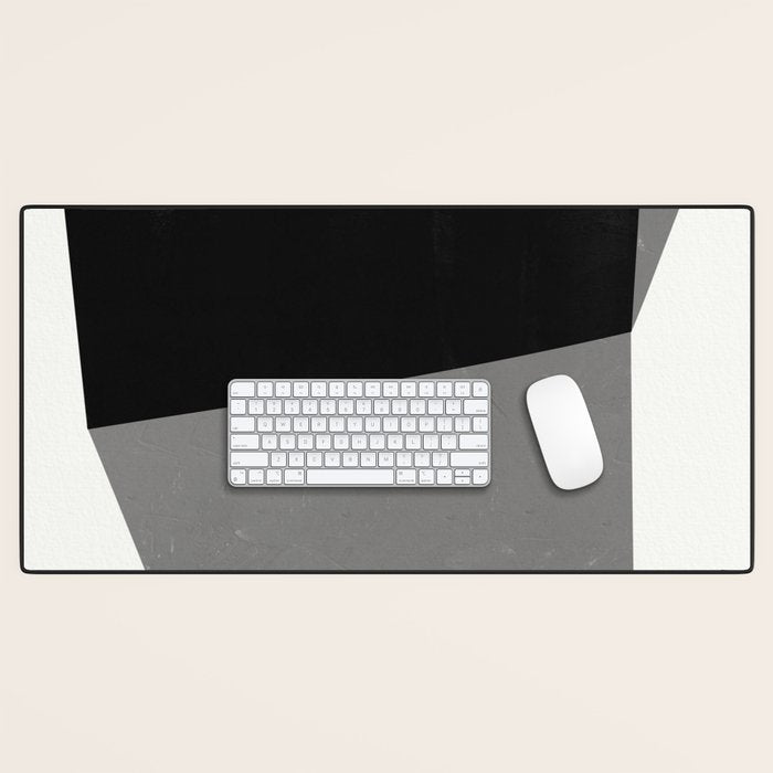 Minimalist greyscale geometry Desk Mat Gallery Image 1