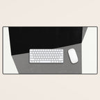 Minimalist greyscale geometry Desk Mat Gallery Image 1