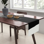 Minimalist greyscale geometry Table Runner Gallery Image 2