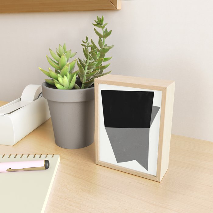 Minimalist greyscale geometry Mini Art Print Gallery Image 2