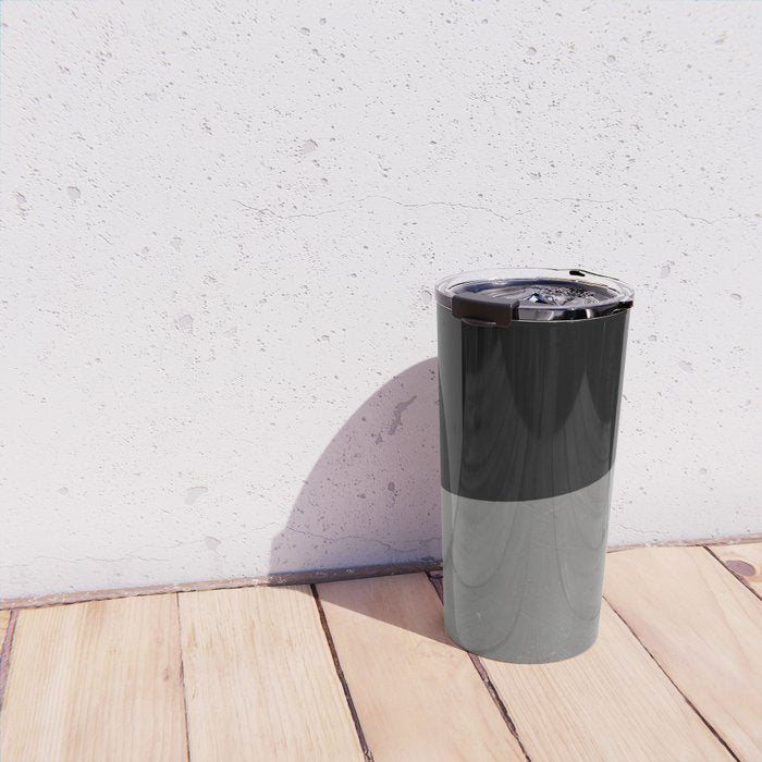 Minimalist greyscale geometry Travel Mug Gallery Image 4