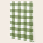 Hand Painted Gingham in Sage Green  Wallpaper Gallery Image 2