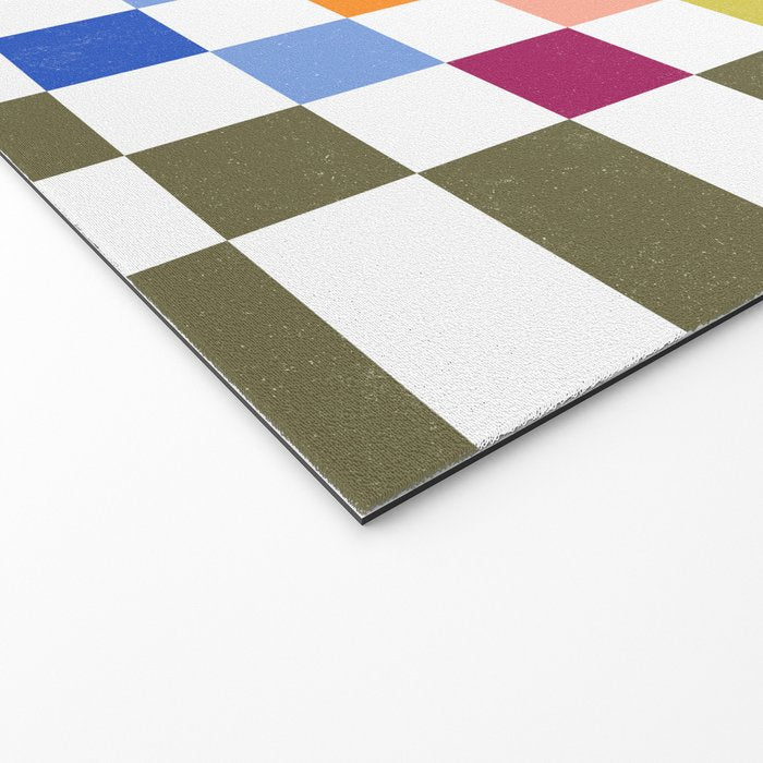 Colorful Mod Checkerboard Welcome Mat Gallery Image 2