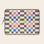Colorful Mod Checkerboard Laptop Sleeve Gallery Image 1