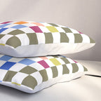 Colorful Mod Checkerboard Pillow Sham Gallery Image 3
