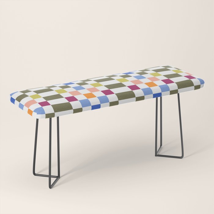 Colorful Mod Checkerboard Bench Gallery Image 1