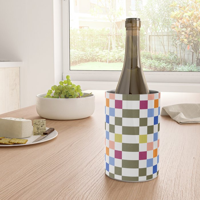 Colorful Mod Checkerboard Wine Chiller Gallery Image 4