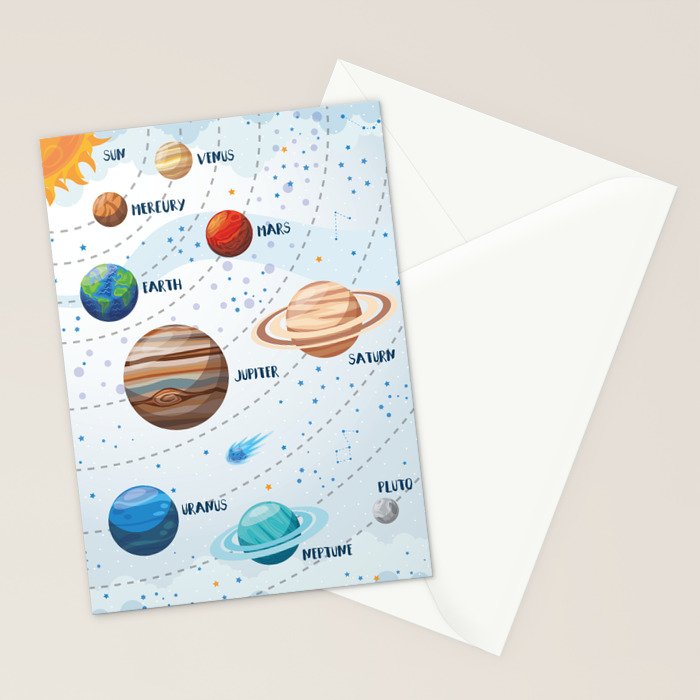 Light solar system Stationery Card Gallery Image 2
