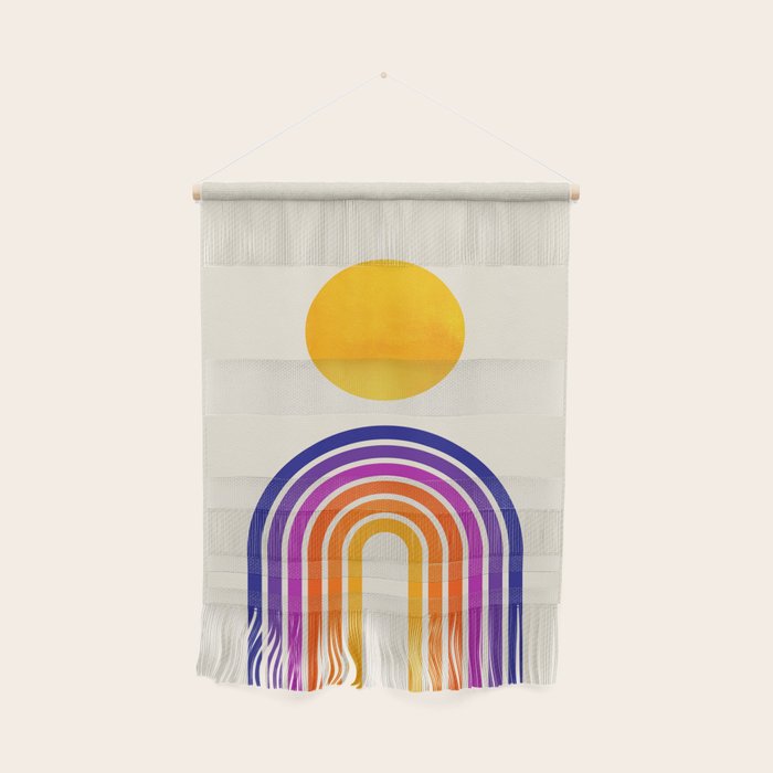 Rainbow Sun: Retro 80s Edition Wall Hanging Gallery Image 1