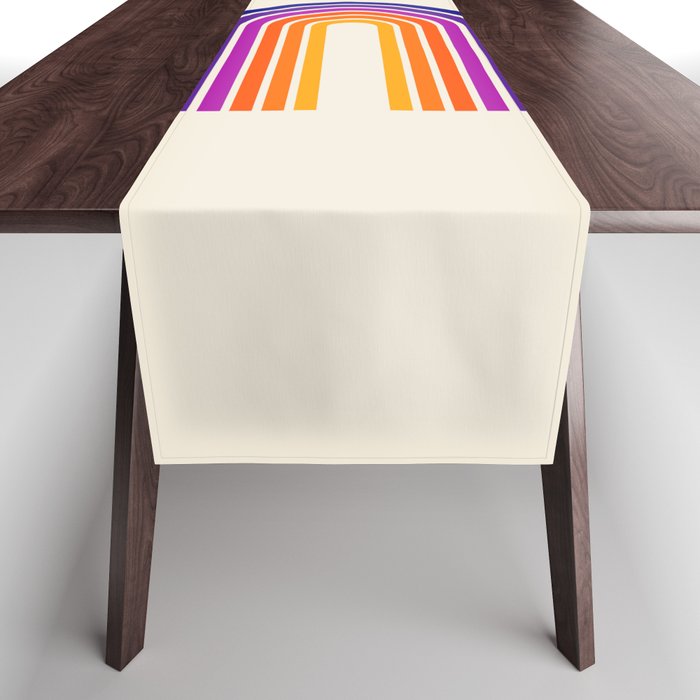 Rainbow Sun: Retro 80s Edition Table Runner Gallery Image 1