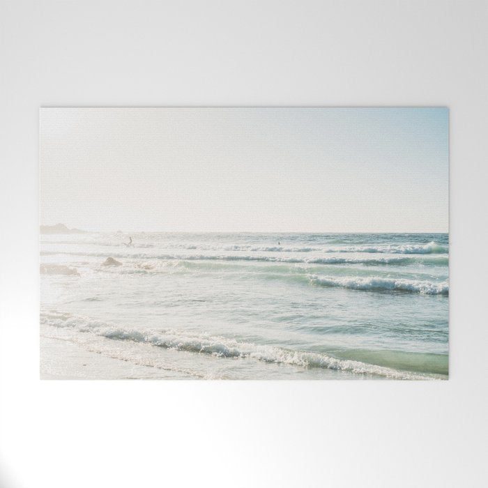 Surfing at Monterey - California Coast Sunset - Pacific Ocean Surf Travel Photography Welcome Mat Gallery Image 1