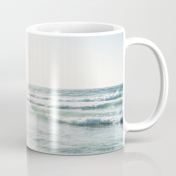 Surfing at Monterey - California Coast Sunset - Pacific Ocean Surf Travel Photography Coffee Mug Gallery Image 1