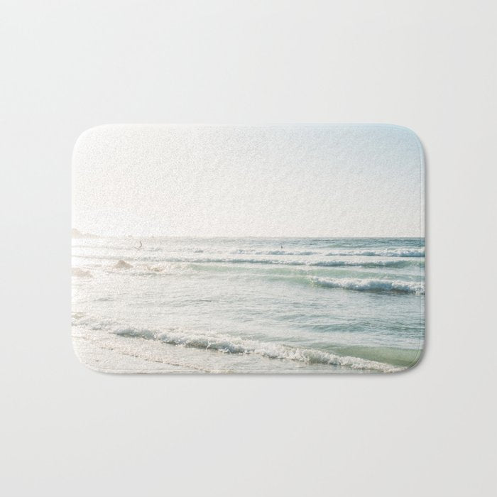 Surfing at Monterey - California Coast Sunset - Pacific Ocean Surf Travel Photography Bath Mat Gallery Image 1