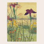 Hankjin Views - Nature Ukiyo Landscape in Green, Purple, Yellow & Orange Poster Gallery Image 4