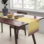Hankjin Views - Nature Ukiyo Landscape in Green, Purple, Yellow & Orange Table Runner Gallery Image 2