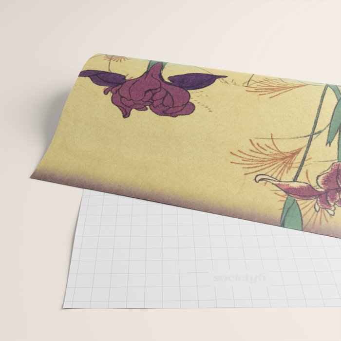Hankjin Views - Nature Ukiyo Landscape in Green, Purple, Yellow & Orange Wrapping Paper Gallery Image 2